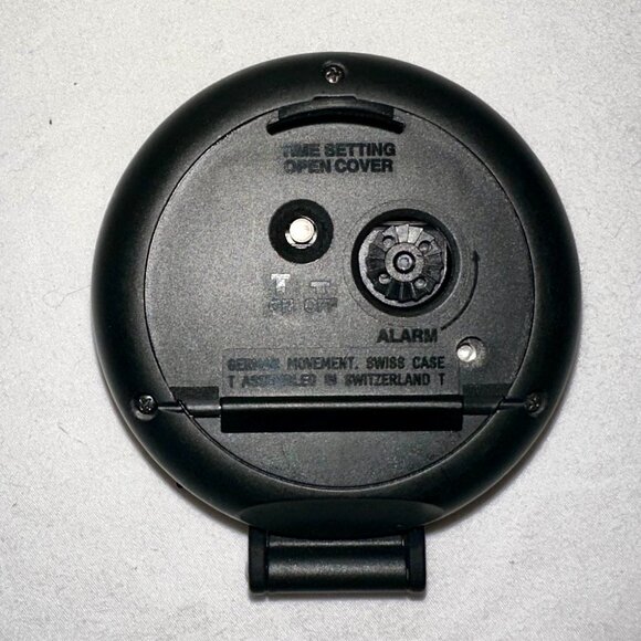 Swiss Army Travel Alarm Clock Dual Time Swiss Quartz Folding Case w/ Box-I046 - Picture 4 of 8